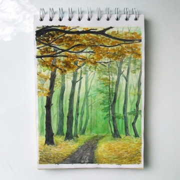watercolour-forest